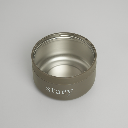 Staey - Noona 2-i-1 rustfri vandflaske m. skål