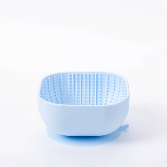 Slikkeskål m. Sugekop, Blå