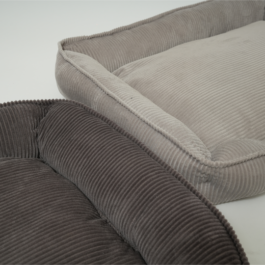 Fløjl Hundeseng - Lysegrå (2. sortering)