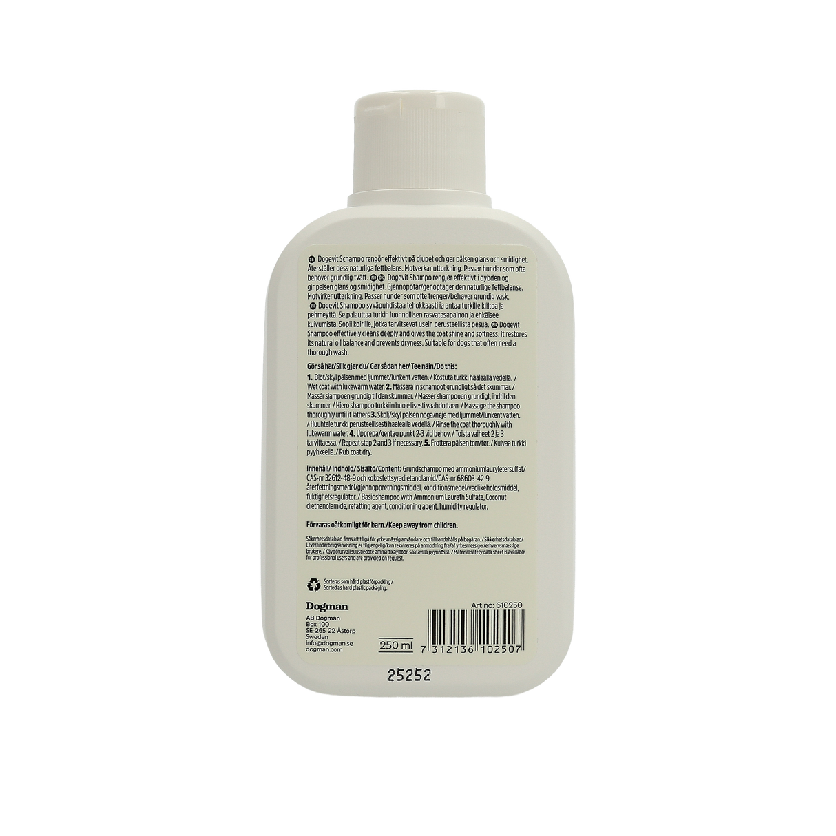 Dogman Dogevit - Dybrensende shampoo, 250ml