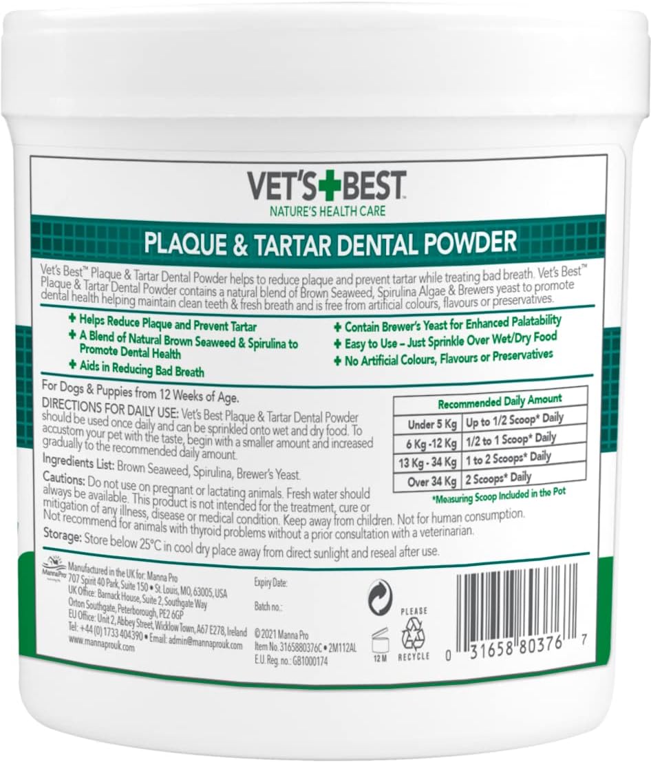 Vets Best - Tandplejepulver, 90g