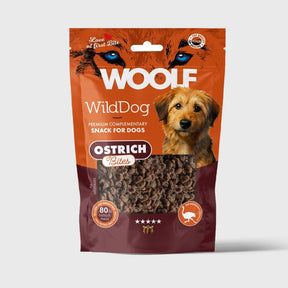 Woolf Bløde Strudsebidder 100 g – forside