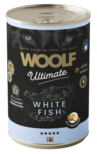 Woolf - Ultimate Vådfoder m. Hvid Fisk & Kartofler, 400g