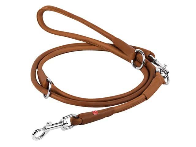 WauDog - Rundsyet Læder Dressurline, Brun