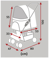 Buggy hundeklapvogn, Taupe