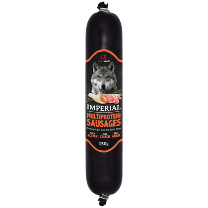 Alpha Spirit - Pølse  m. Gris og kylling, 150 g. (bf. Sep 25)