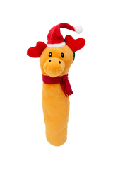 Party Pets Jule Rensdyr i Plys med Nissehue, 28 cm
