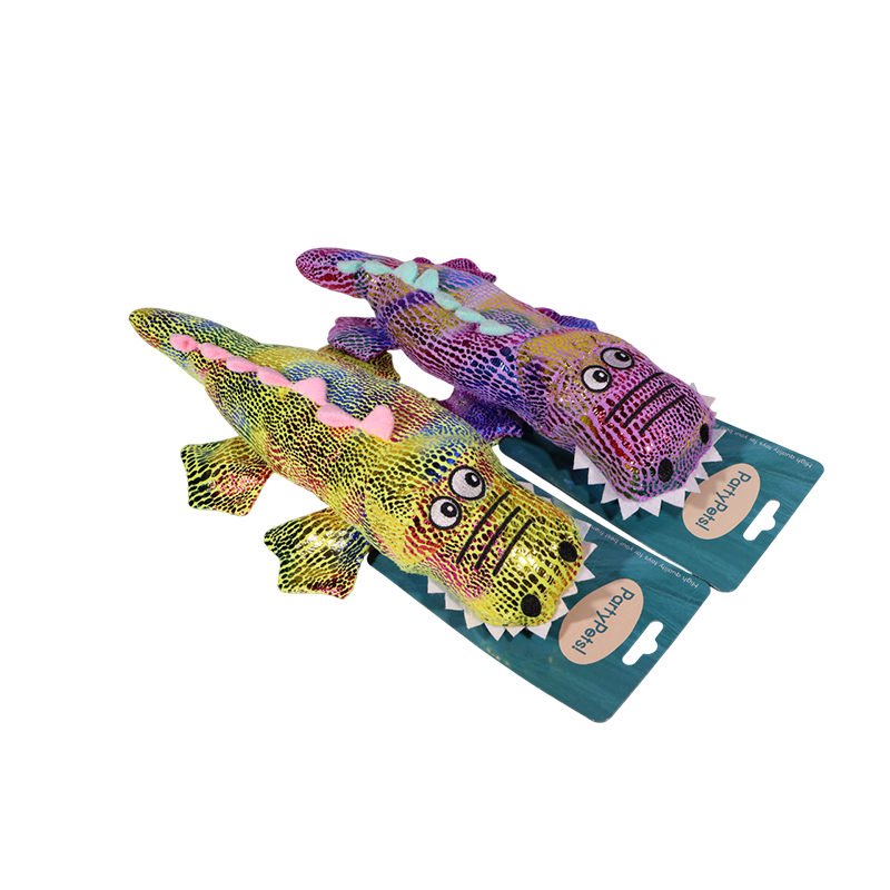 Party Pets Sparkling Alligator glitrende krokodille i lyserød og gul