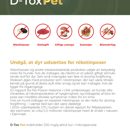 D-Tox Pet - Førstehjælp til hunde ved forgiftning og uheld, 30ml