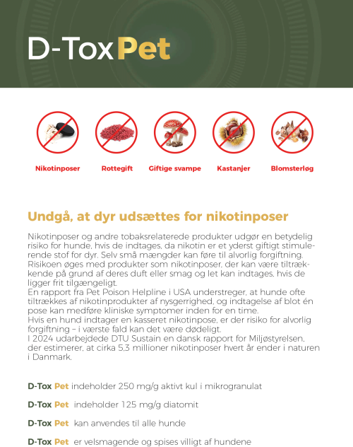 D-Tox Pet - Førstehjælp til hunde ved forgiftning og uheld, 30ml
