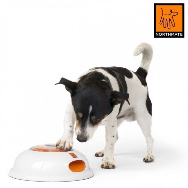 Northmate Pulse - Elektronisk Foderdispenser, Hvid/Orange