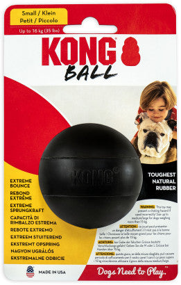 KONG Extreme Ball Small, sort gummibold