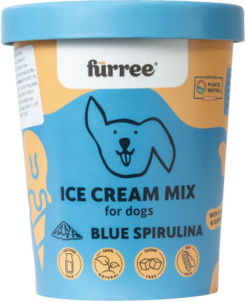 Furree Ice Cream Mix hundeis med blå spirulina
