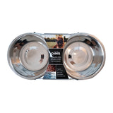 Dobbelt Foderstation i Rustfrit Stål – 2 x 1800 ml