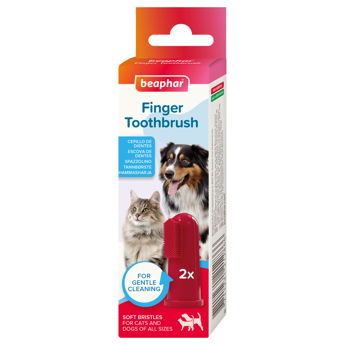 Beaphar - Fingertandbørste til Hunde, 2 stk.