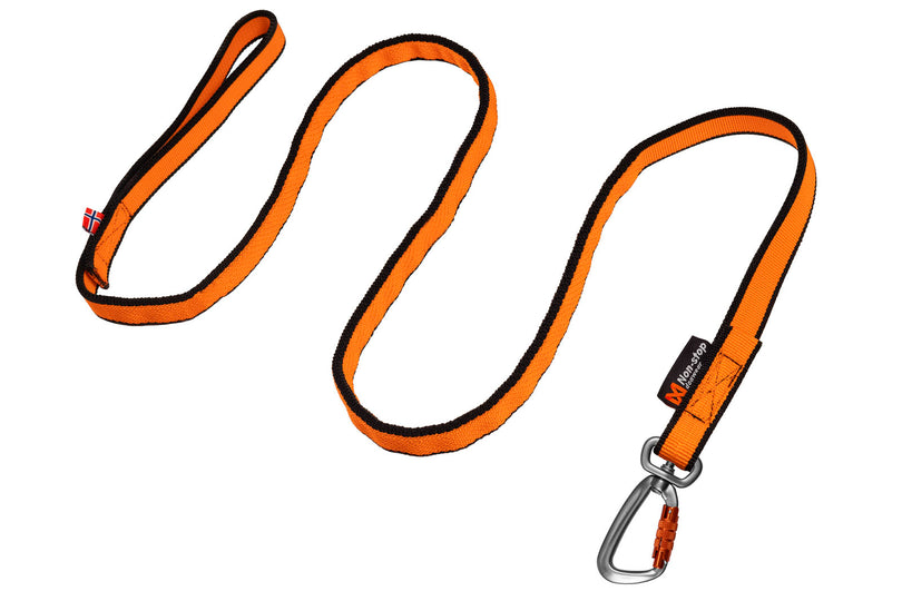 Non-stop Dogwear - Bungee leash, orange/sort