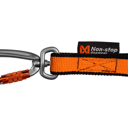Non-stop Dogwear - Bungee leash, orange/sort