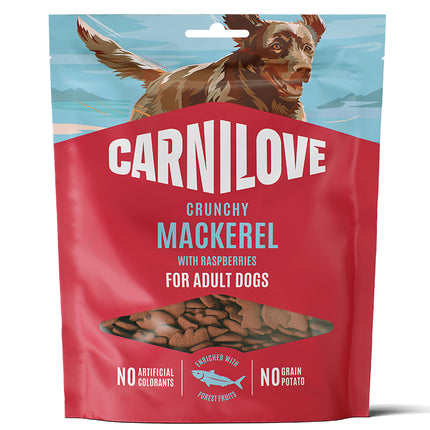 Carnilove Crunchy Snack Makrel med Hindbær – 200g