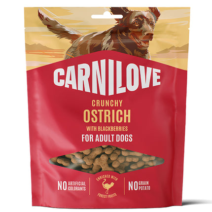 Carnilove Crunchy Snack Struds med Brombær – 200g