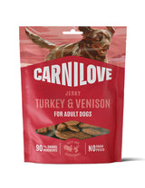 Carnilove Jerky-godbidder Kalkun med Vildt – 100g
