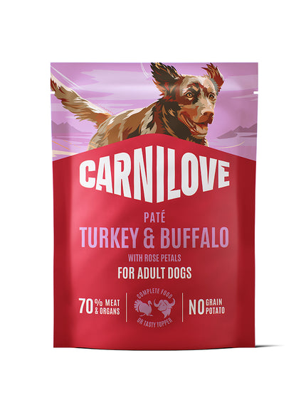 Carnilove Pouch Paté Kalkun & Bøffel med Rosenblade – 300 g