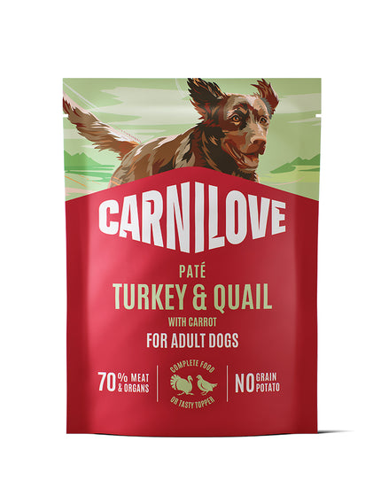 Carnilove Pouch Paté Kalkun & Vagtel med Gulerod – 300 g