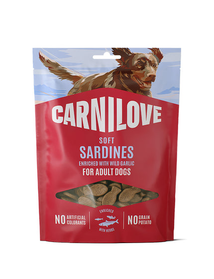 Carnilove bløde godbidder sardiner & ramsløg -  200g