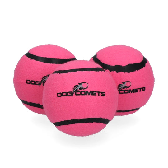 Dog Comets Tennisbold m. Pivelyd – Pink (3-pak)