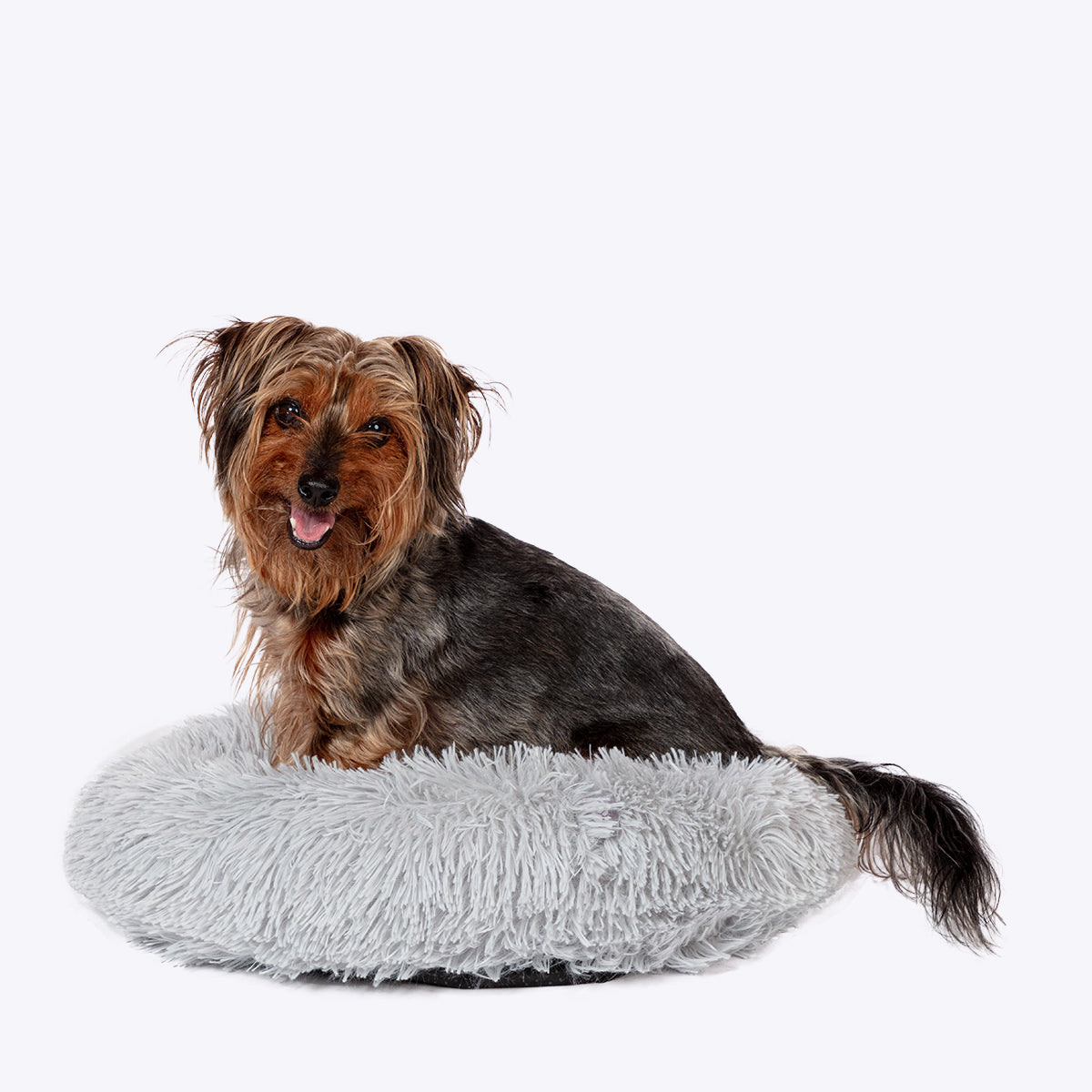 Fluffy Donut Hundeseng, grå