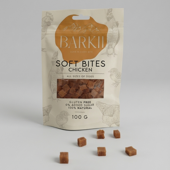 Barkii - Bløde godbidder m. kylling