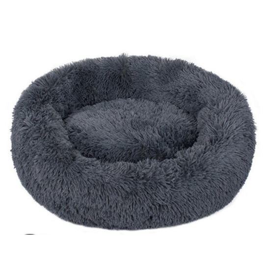 Fluffy Donut Hundeseng, antracit grå