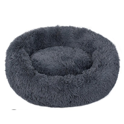 Fluffy Donut Hundeseng, antracit grå