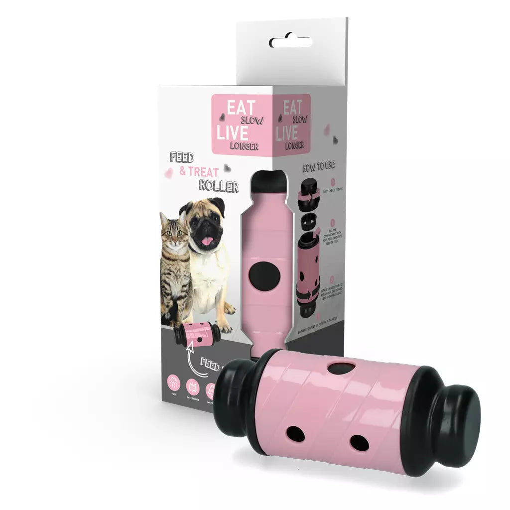 Eat Slow - Slowfeeder Roll, Rosa (S)