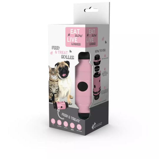 Eat Slow - Slowfeeder Roll, Rosa (S)