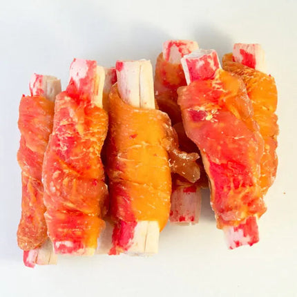 Faunakram Crab Stick med kyllingewrap, lille hund Faunakram