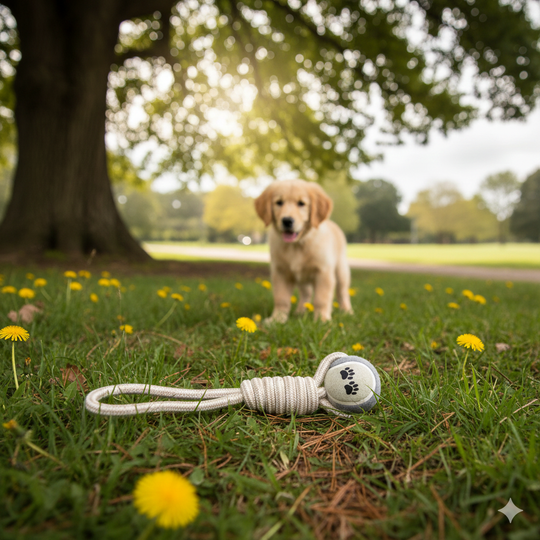 Reblegetøj m. tennisbold
