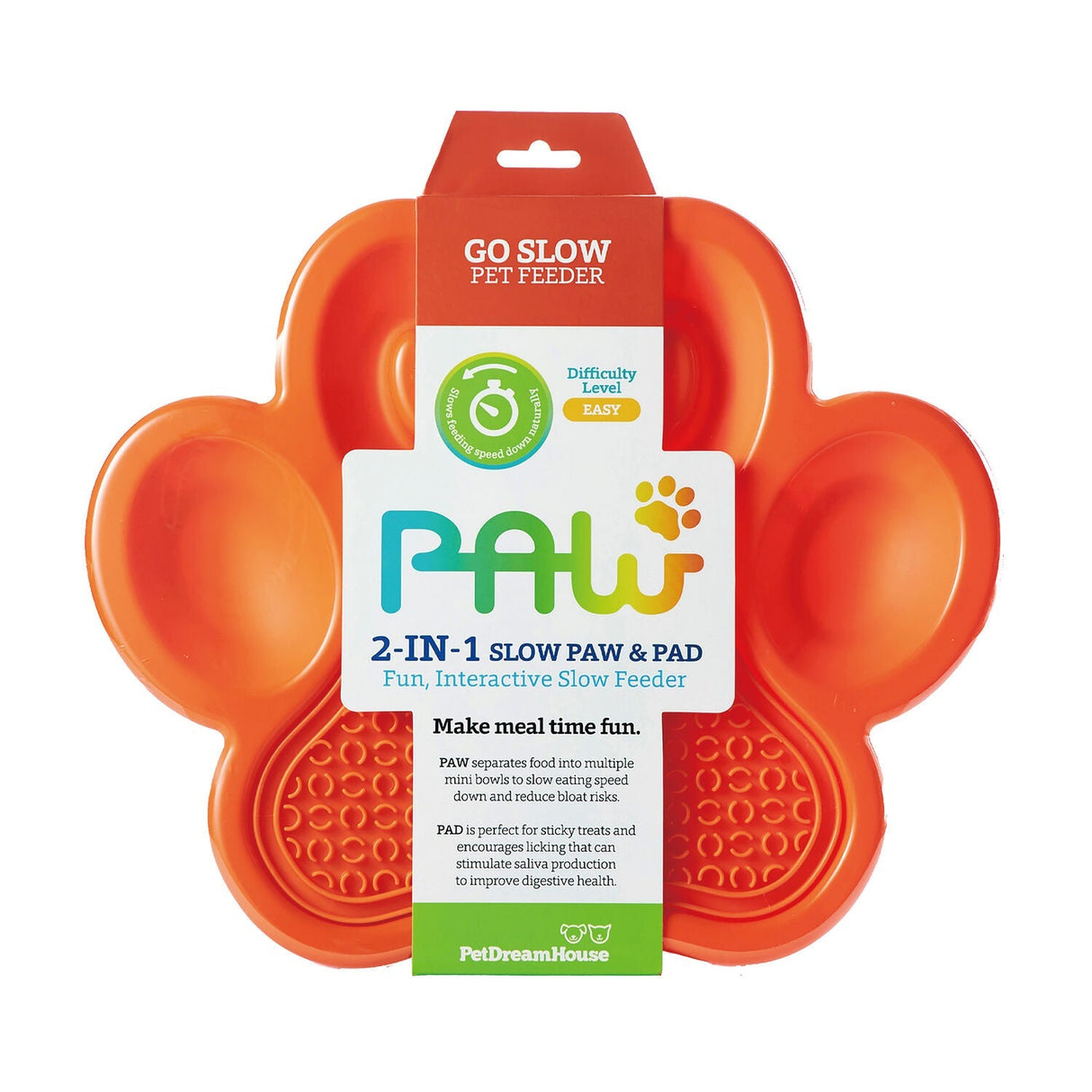 Orange Paw slowfeeder i emballage