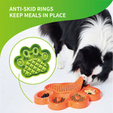 Grøn Paw slowfeeder med skridsikre ringe