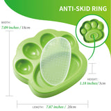 Grøn Paw Mini slowfeeder set ovenfra med mål