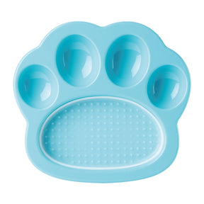 2-i-1 Paw Feeder Mini og slikkemåtte i blå fra PetDreamHouse