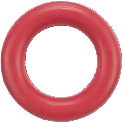 Gummiring – Holdbart legetøj i naturgummi, Rød, ø 9 cm