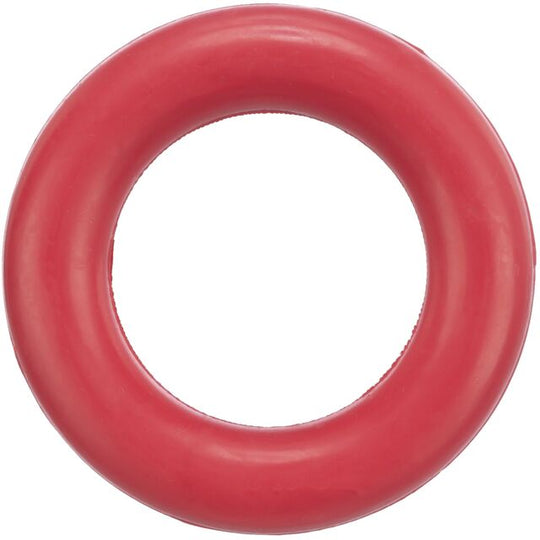 Gummiring – Holdbart legetøj i naturgummi, Rød, ø 9 cm