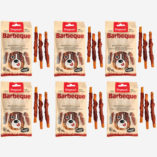 MÆNGDERABAT - 30stk. Tyggepinde m. Barbeque & Kylling
