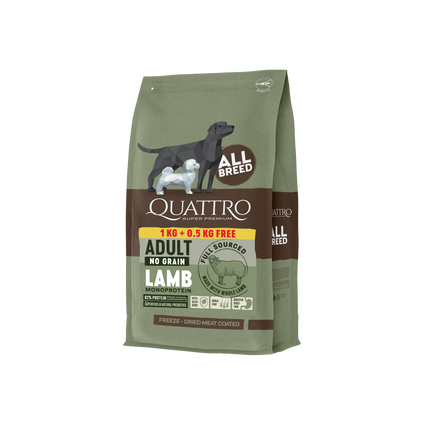 Quattro - Kornfrit Foder m. Lam, 1,5kg