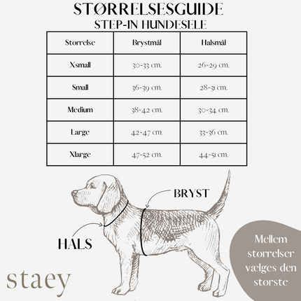 Staey - Saga Step-in Hundesele, Mocca