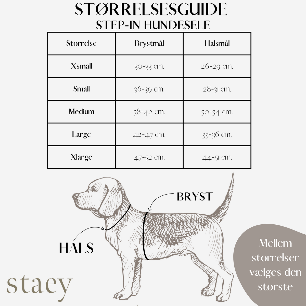 Staey - Teddy Step-in Hundesele, Mocca