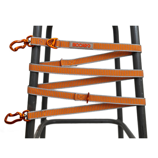 Siccaro - Sealines hundesnor / Genanvendt nylon, orange/sølv