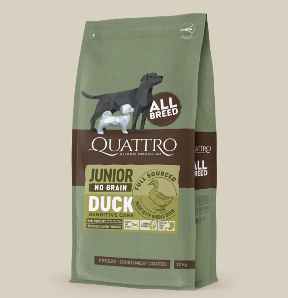 Quattro - Kornfrit Hvalpefoder, and - 12 kilo