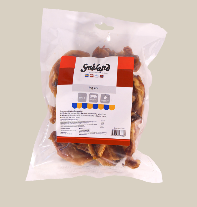 Tørrede Griseører Stykker, 300g