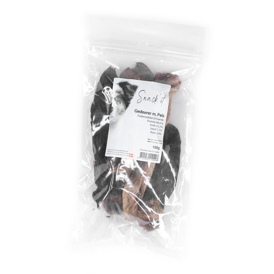 Snack'it Gedeører m. Pels 100g